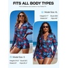 Ocean Blues Women’s Long Sleeve One Piece Bathing Suit Athletic Boyleg One Piece Swimsuit UPF 50+ Sun Protection Rash Guard(Jungle)